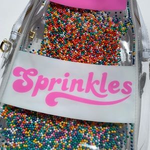 Studio DIY sprinkle backpack clutch
